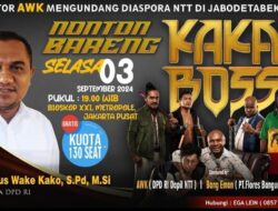AWK Akan Gelar Nobar Film Kaka Bos Bersama Diaspora NTT