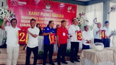 KPUD Ende Resmi Menetapkan Nomor Urut Bagi Empat Paslon Pilkada﻿ Ende 2024