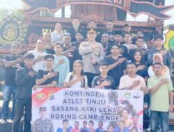 18 Atlet Muda Sasana Boxing Tinju Kaki Lena Hils Resmi Dilepas Oleh Kapolres Ende