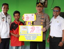 Kapolres Ende Resmikan Bedah Rumah Warga Kurang Mampu
