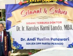 “Ilmu untuk Bangsa, Cinta untuk Keluarga”: Perjalanan Penuh Makna Dr. Ir. Karolus Karni Lando, MBA Menuju Puncak Akademik