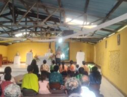 Kapolsek Wolowaru Ajak Umat Stasi Pemo Ciptakan Kamtibmas Kondusif Melalui Program “Minggu Kasih”