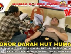 Peringati Hari Jadi ke-74 Humas Polri, Kapolres Ende Beserta Personel Laksanakan Aksi Donor Darah