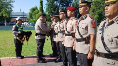 Kapolres Ende, AKBP Yudhi Franata pimpin Upacara Serah Terima Empat Pejabat Baru