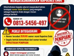 Awas! Modus Baru Penipuan Mengatasnamakan Kapolres Ende