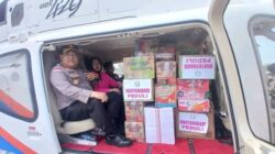 Helikopter Polri Tembus Desa Terisolir di Ende, Salurkan Bantuan Logistik Bagi Warga Terdampak Gempa